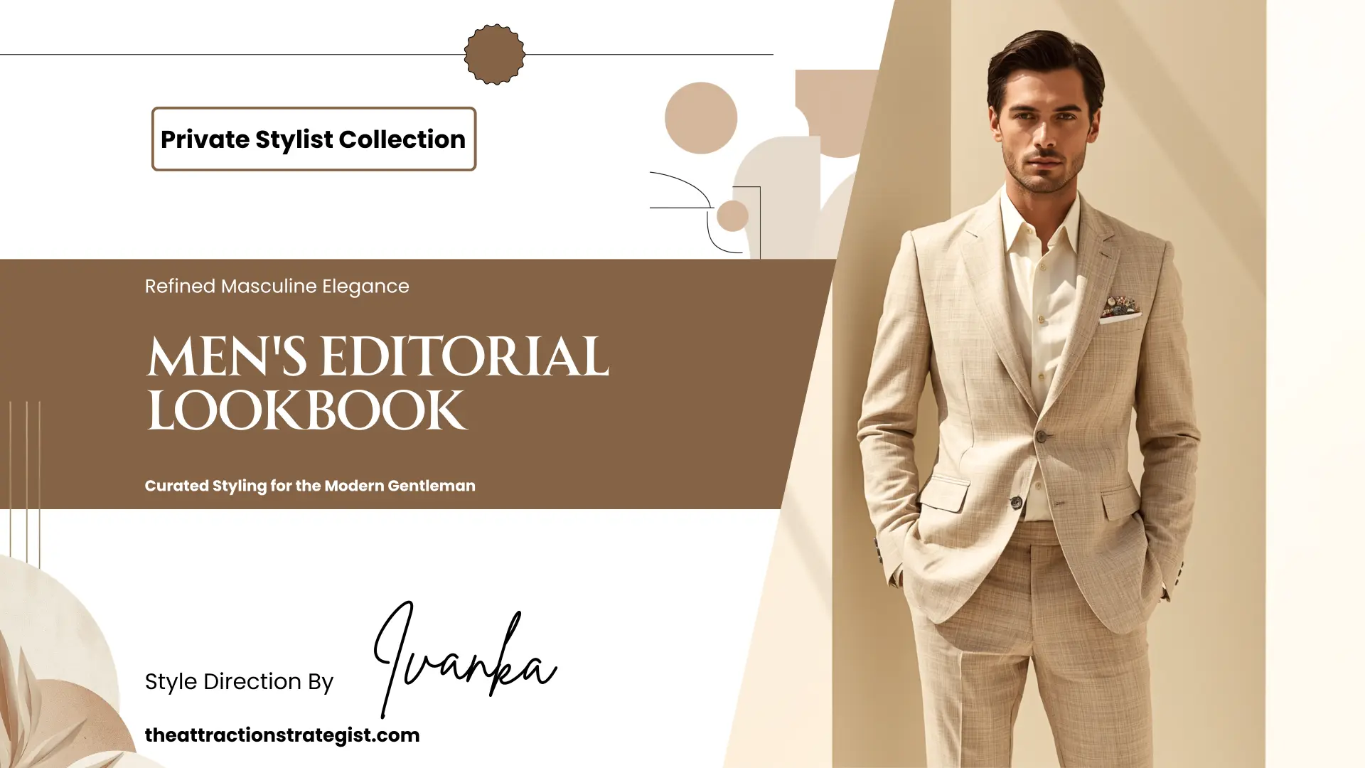Men's Editorial Lookbook cover, style direction by Ivanka